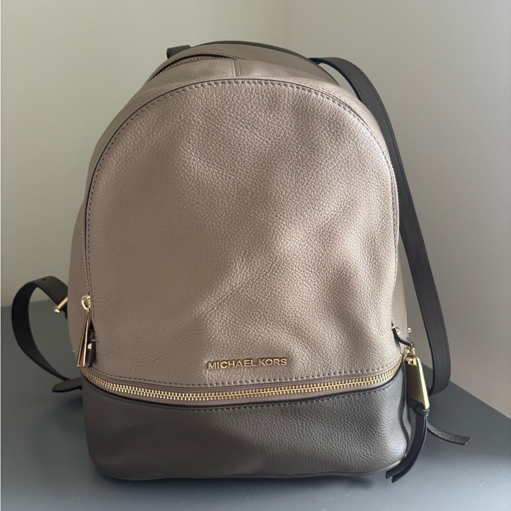 Michael Kors Tan and Brown Backpack